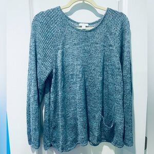 J. Jill Pure Jill Turquoise Blue Lightweight Sweater Shirt | Size Large